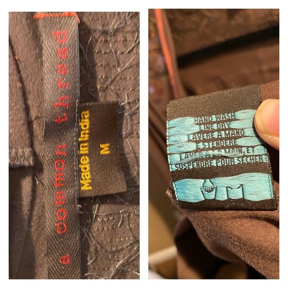 Anthropologie chocolate embellished wrap top - Picture 12 of 14